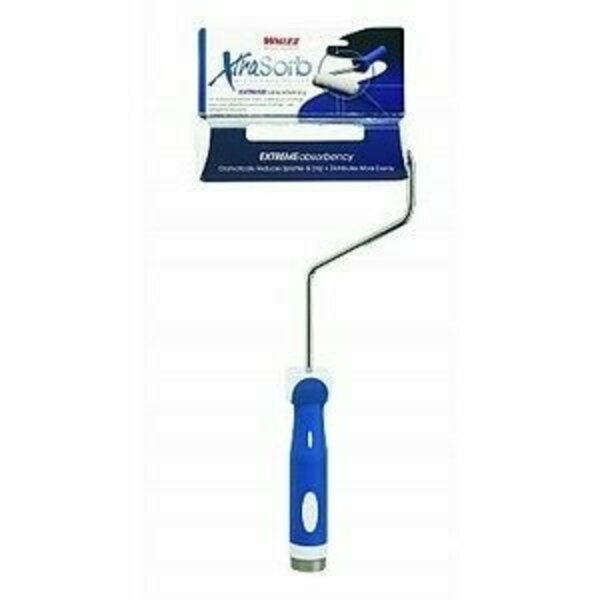 Work Tools Whizz 6 in. Xtrasorb Microfiber Blue Strip 3/8 in. Nap Mini Roller w/ 13 in. Frame 72600